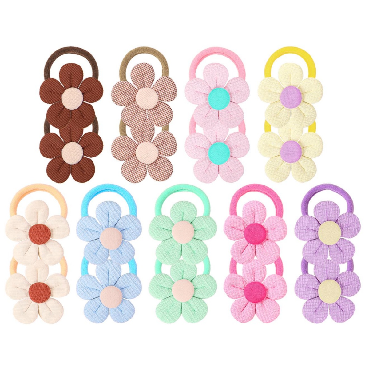 Travel Accessories Kids - 18 adet ayçiçeği saç bağları çocuk