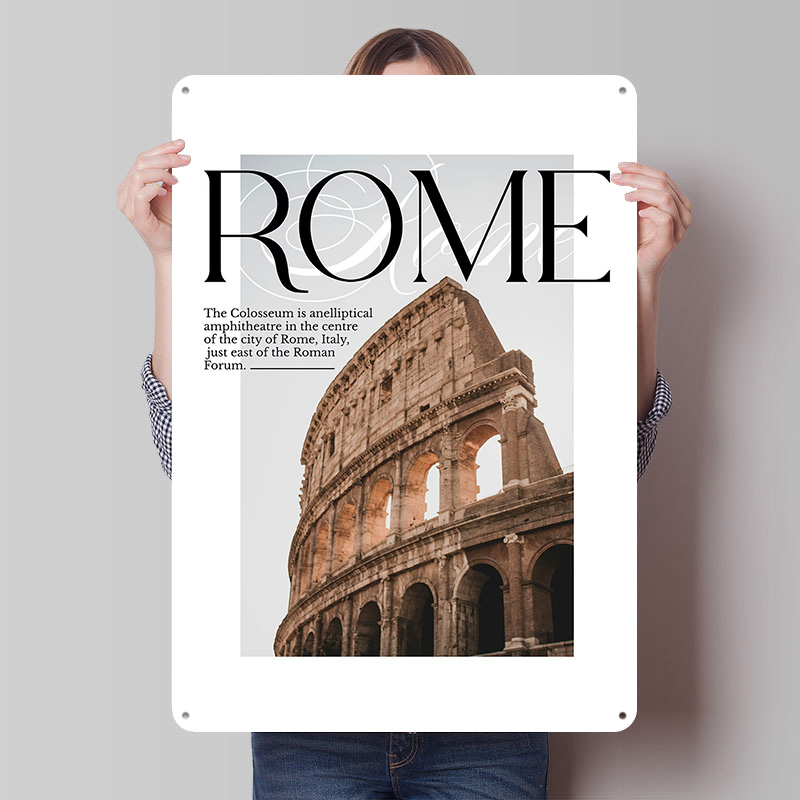 Travel Accessories Rome - Roma Kolezyum Seyahat Posteri Özelleştirilmiş Vintage