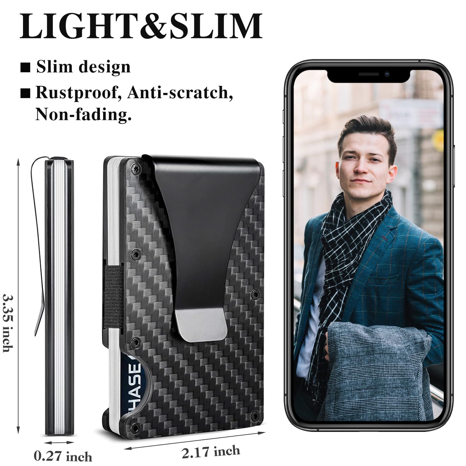 Karbon Fiber Cüzdan, Metal Par - Travel Wallet Slim incelemesi ve fiyatı