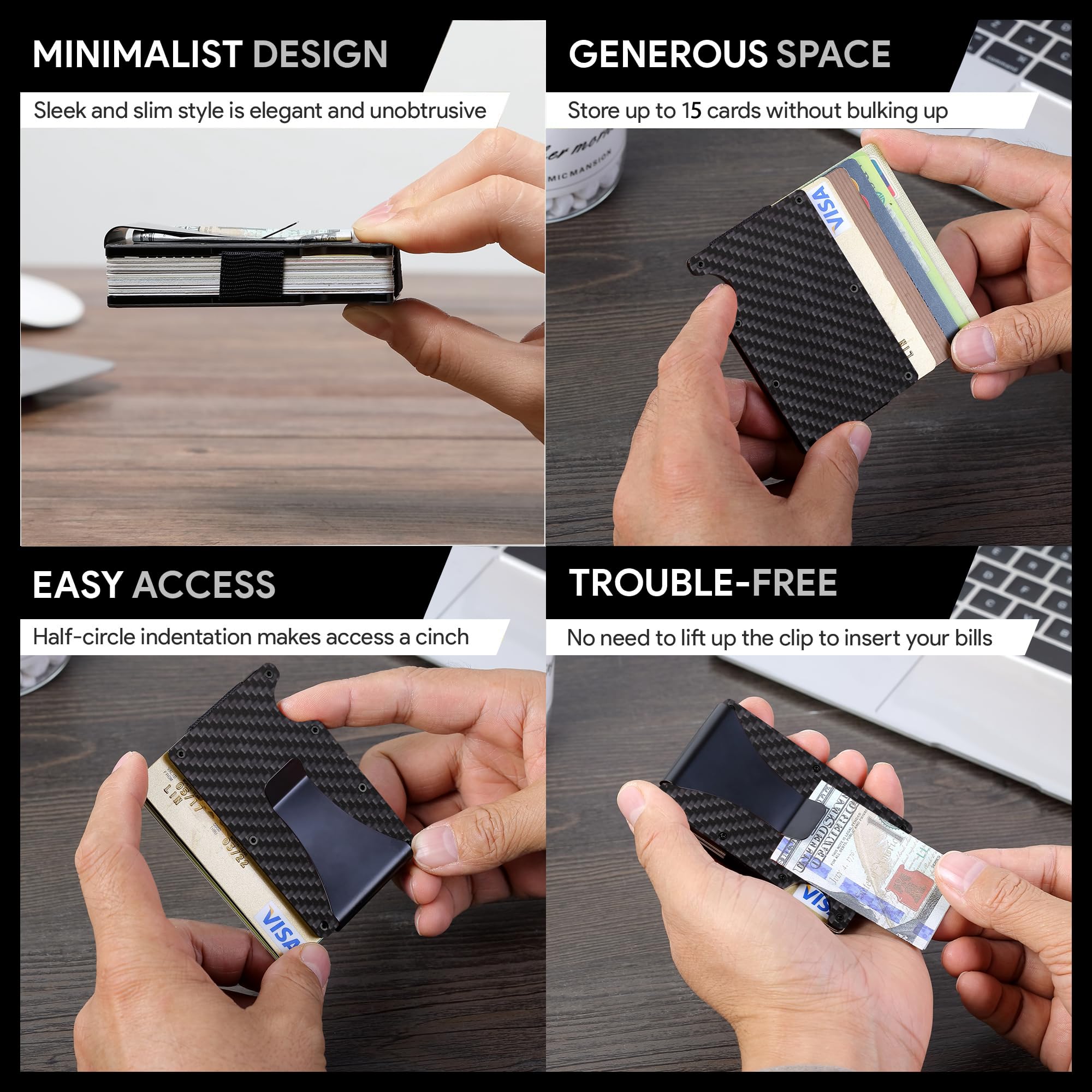 Karbon Fiber Cüzdan, Metal Par - Travel Wallet Slim incelemesi ve fiyatı