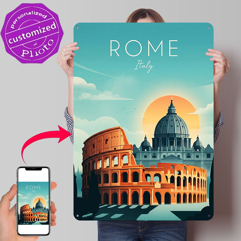 Roma Seyahat Metal Poster Hayr - Travel Accessories Rome incelemesi ve fiyatı