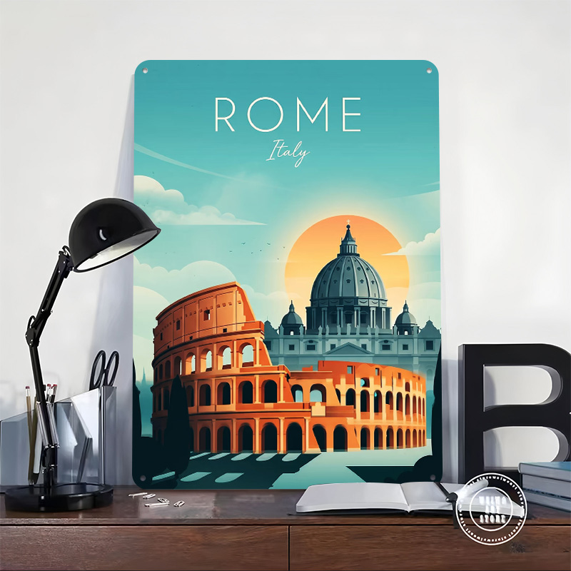 Roma Seyahat Metal Poster Hayr - Travel Accessories Rome incelemesi ve fiyatı