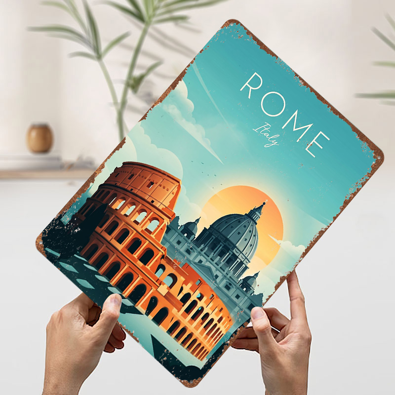 Roma Seyahat Metal Poster Hayr - Travel Accessories Rome incelemesi ve fiyatı